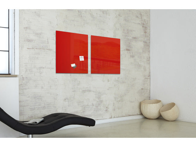 Glasmagnetbord Sigel Artverum 480x480x15mm rot