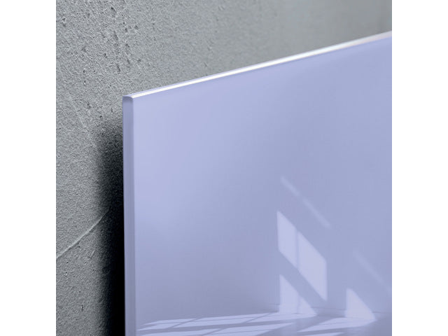 Glasmagnetbrett Sigel lavendel 480x480x15mm 3 magn + Beschichtungsmaterial