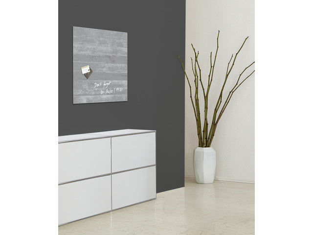 Glasmagnetbrett Sigel Artverum 480x480x15mm Betondesign