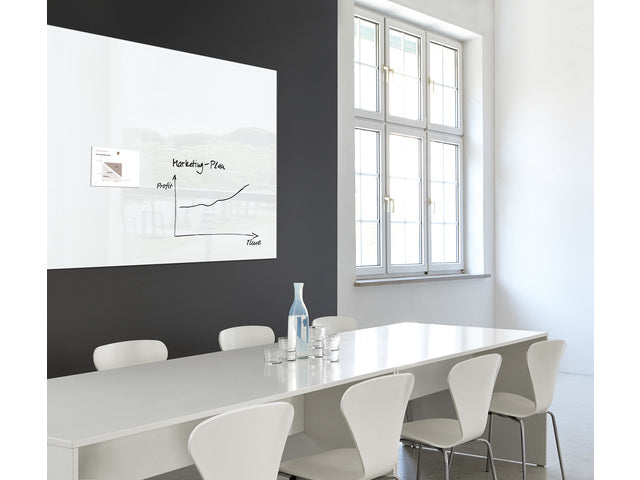 Glasmagneetbord XL Sigel Artverum 1500x1000x18mm super wit