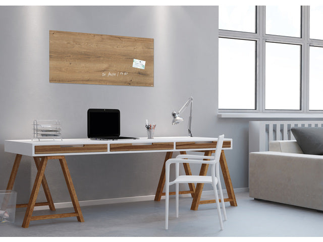 Glasmagnetbord Sigel Artverum 910x460x15mm Naturholz