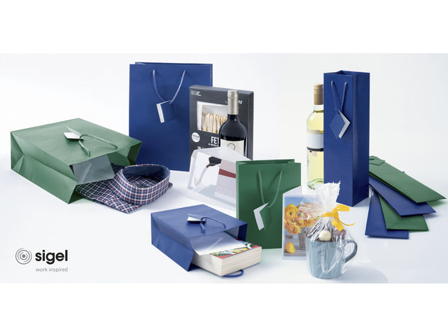 Cadeautas Sigel Medium, ultramarijn blauw