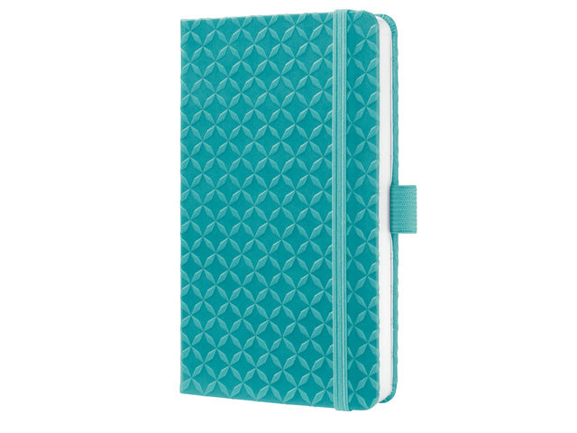 Benachrichtigungsbuch Sigel Jolie Flair A6 Hardcover gelinieert Aqua grün