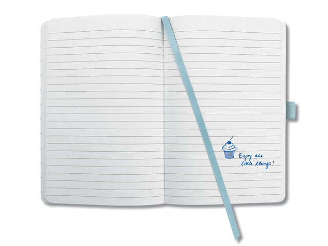 Notitieboek Sigel Jolie Flair A5 hardcover gelinieerd hemelsblauw