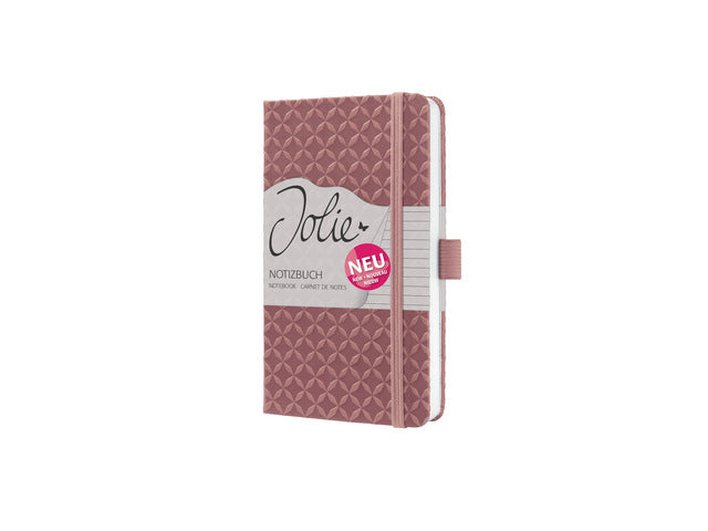 Benachrichtigungsbuch Jolie Flair, A6, staubiges rotes, gelinieertes Hardcover