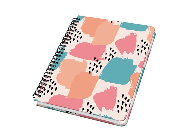 Notitieboek Jolie Inspire A5 spiraal Brush Marks. Punt-gelijnd. 120pagina's, 100grams papier. Hardcover