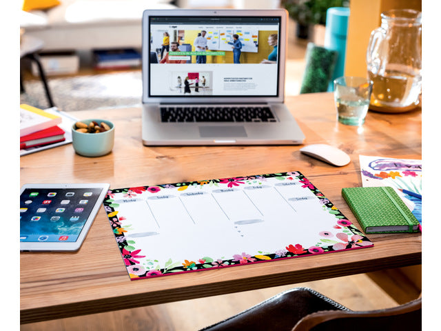 Weekplanner Inspire A4 liggend met GRATIS bureauonderlegger Flower Love (JS200)