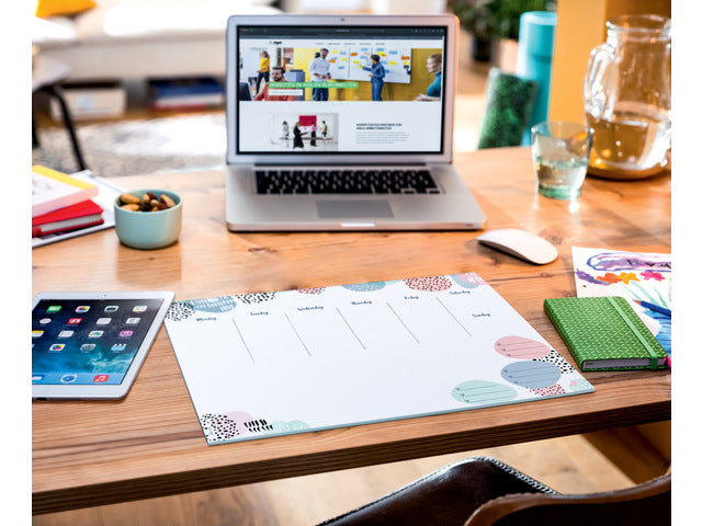 Weekplanner Inspire A4 liggend met GRATIS bureauonderlegger Rose Inspiration (JS201)