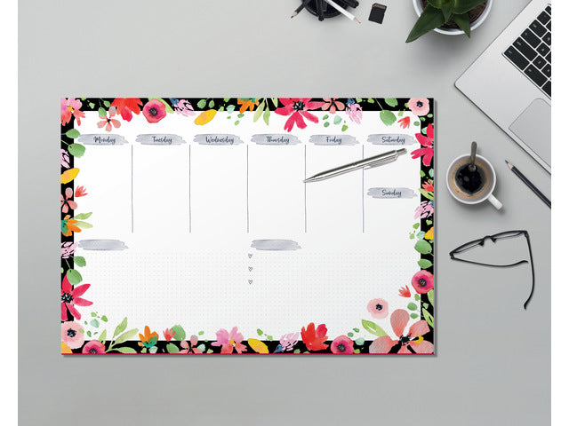 Dagplanner Inspire A5 GRATIS bureauonderlegger Flower Love (JS200)