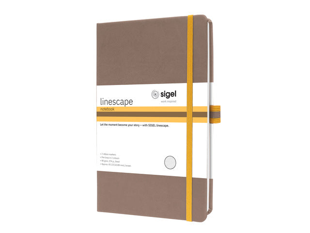 Notitieboek Linescape A5 bruin gelinieerd hardcover