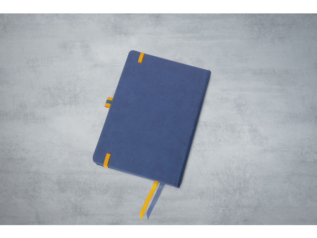 Benachrichtigungsbuch Linescape A5 blau gelinietes Hardcover