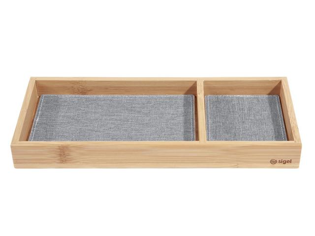 Pennenbak EYE STYLE Bambus 245x109x25mm mit l.grijs-schwarzer Einlage