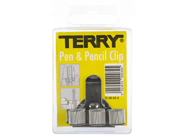 Terry Clip für 3 Pennen/Silber Potloden