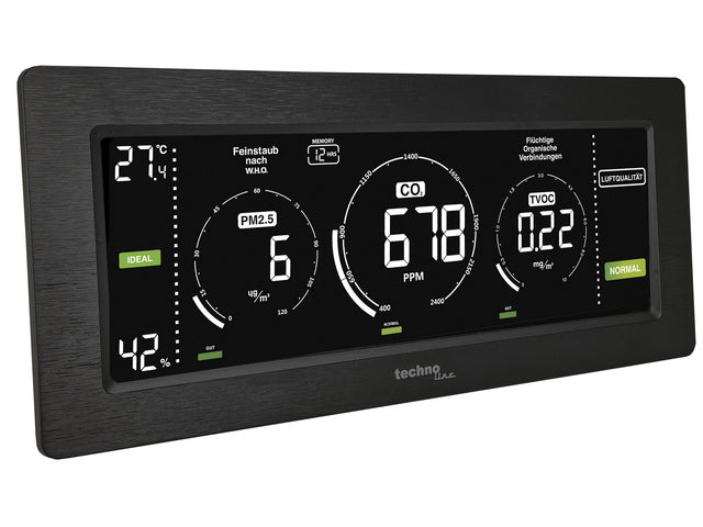 CO2-meter Technoline WL 1035 233x100x47mm zwart