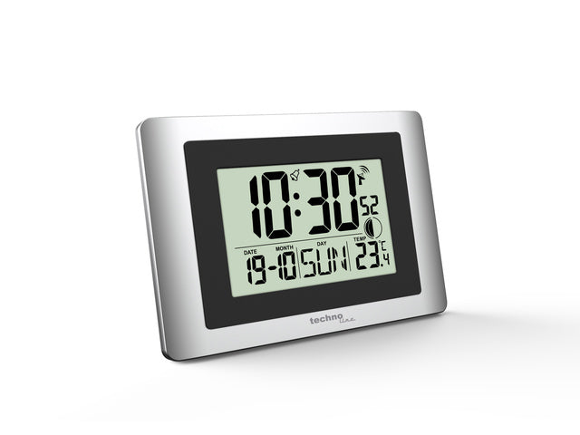 Digitale wandklok Technoline WS 8028 220x150x56mm zilver