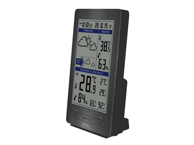 Weerstation Technoline WS 9485 94x154x46mm zilver met 1 buitensensor 30m
