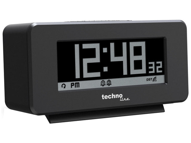 Wekker Technoline WT 295 120x57x45mm zwart