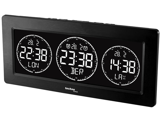 Wereldklok Technoline WT 458 232x99x48mm zwart