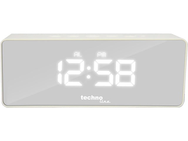 Wekker Technoline WT 475 140x53x35mm met LED blauw/groen