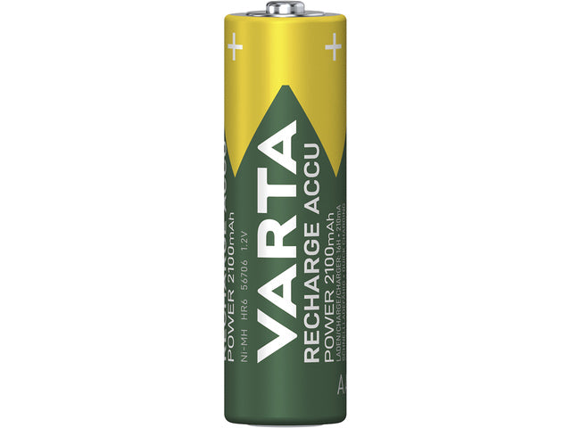 Batterij oplaadbaar Varta AA 2100mAh blister a 2 stuks