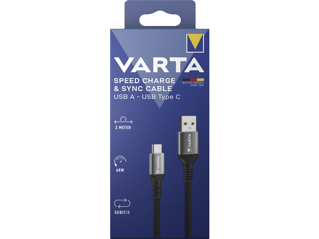 Oplaadkabel Varta USB A naar USB C