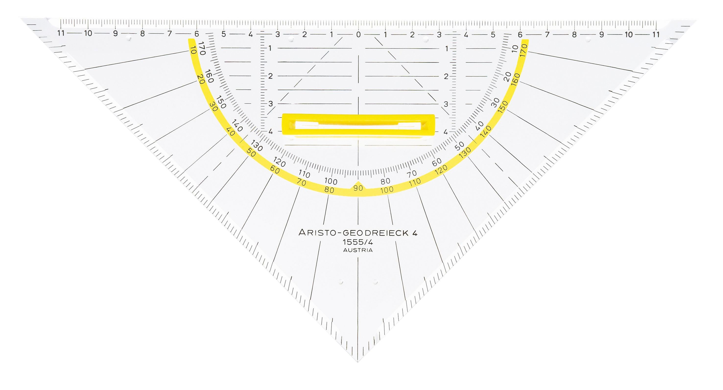 Geodriehoek Aristo 22 cm afneembare greep