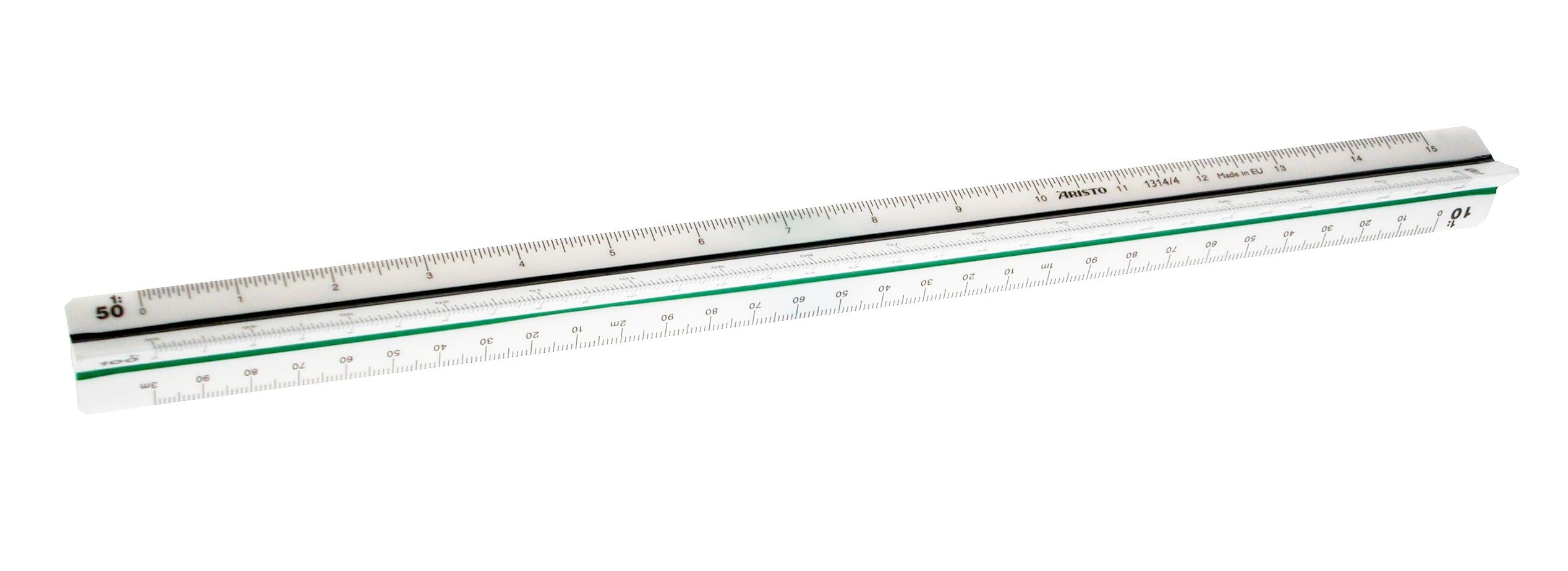 Schaalstok Aristo 30 cm 1:2,5:5:10:20:50:100 (DIN)