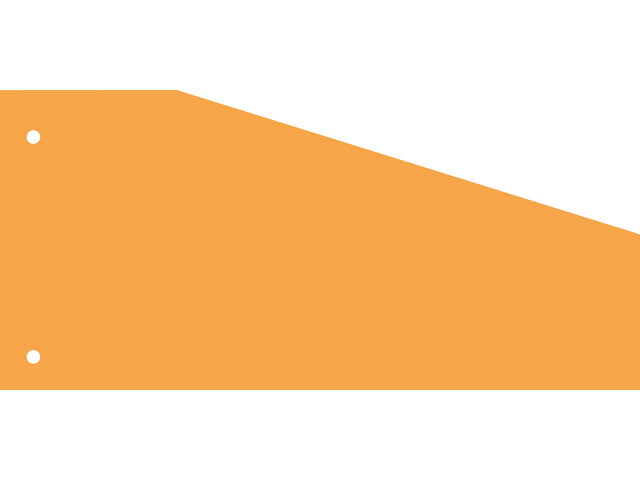 Scheidingsstrook Kangaro 2-gaats 240x105x60mm trapezium 180 gram RC oranje