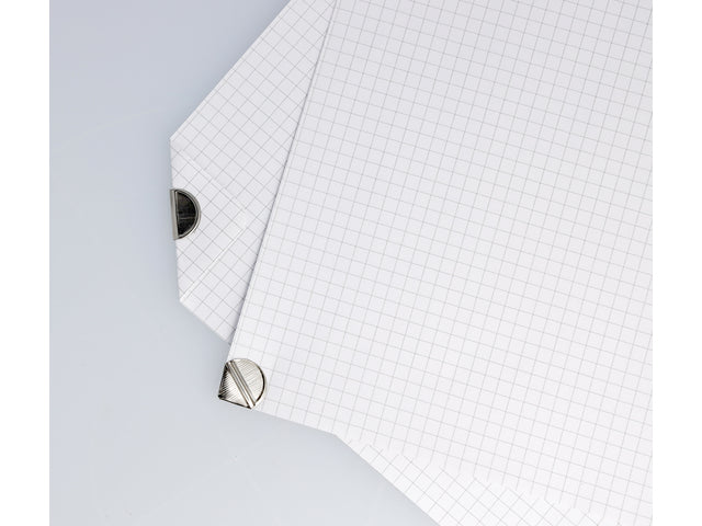 Hoekclips Westcott aus silbernem Aluminium in Kunststoff für 100 Stück