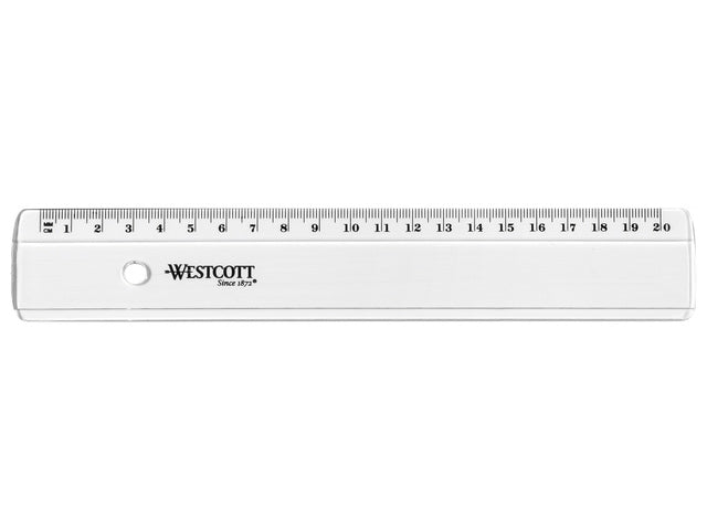 Liniaal Westcott 20 cm Kunststoff im Polybeutel
