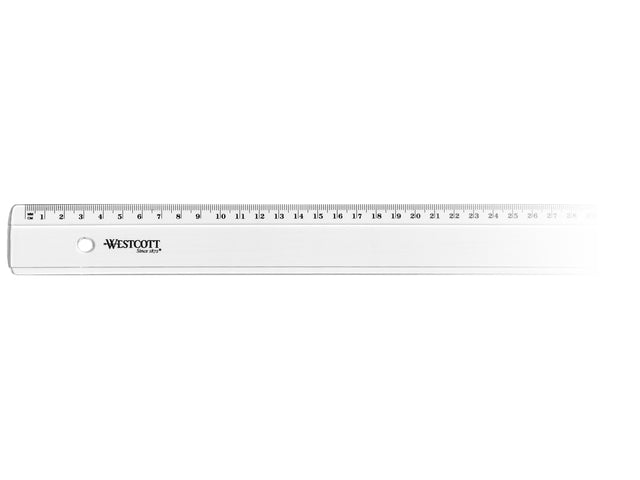 Liniaal Westcott 40cm kunststof in polybag