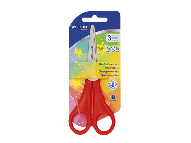Schaar Westcott Kids 13cm spitse punt RH rood