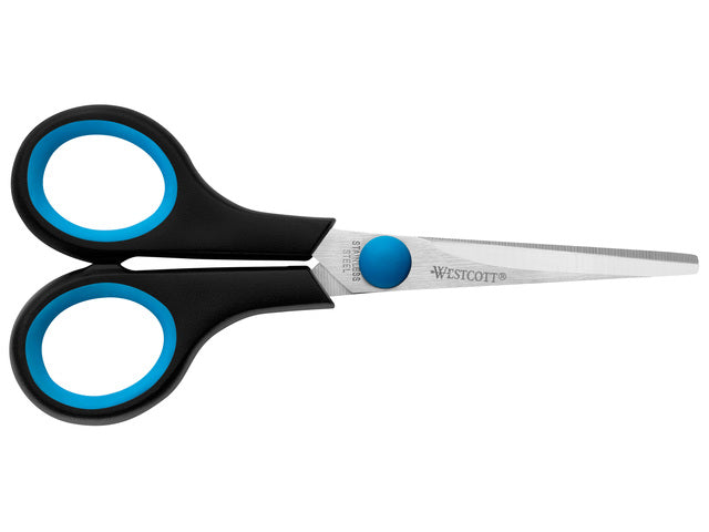 Schaar Westcott Easy Grip 14cm RVS, weicher Griff, linkshändig