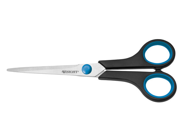 Schaar Westcott 18 cm Easy Grip RVS Softgrip