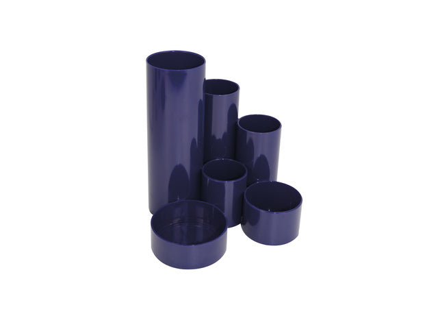 Pennenbak Westcott 6-fach 12x13,5x15cm blauw