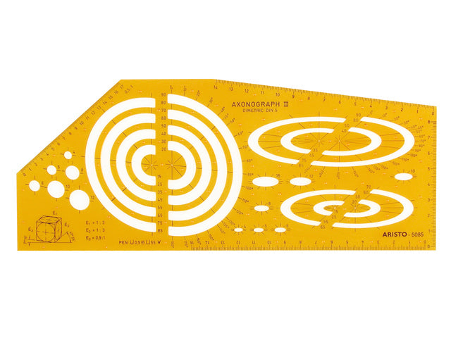 Tekensjabloon Aristo Axonograph II 270x110x1mm