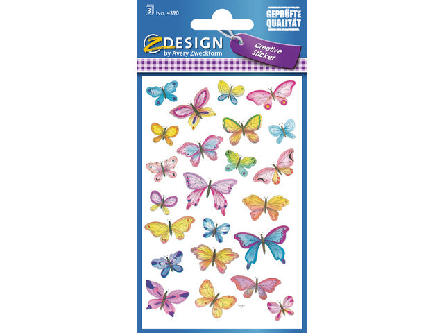 papieretiket Z-design Creative pakje a 3 vel vlinders