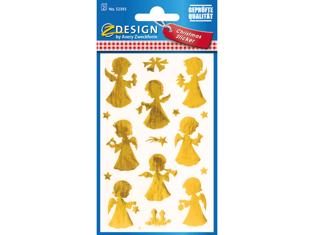 Etiket Z-Design Weihnachtsgoldene Engeltjes – 2 Vel