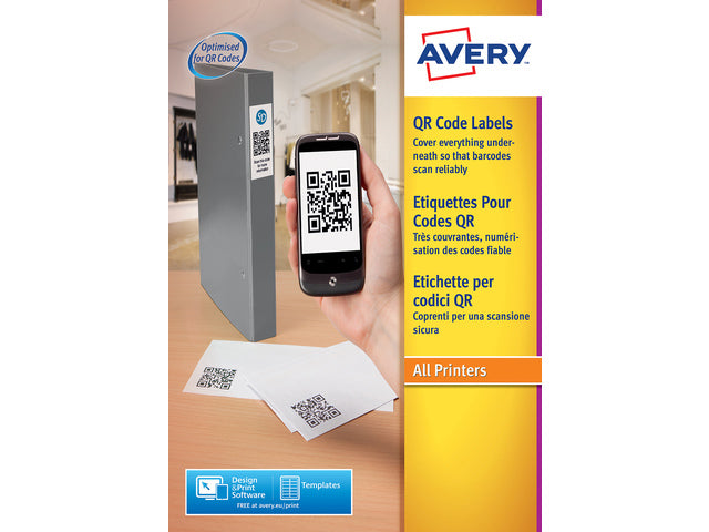 Produktetiket Avery 35x35mm mit 25 Vel 35 Etiketten pro Vel