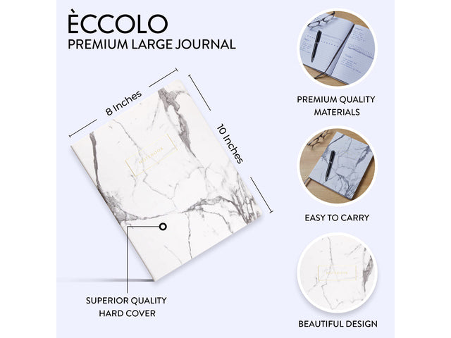 Notitieboek Èccolo Marmerlijn ca.20x25cm 80gr. 256pag.
