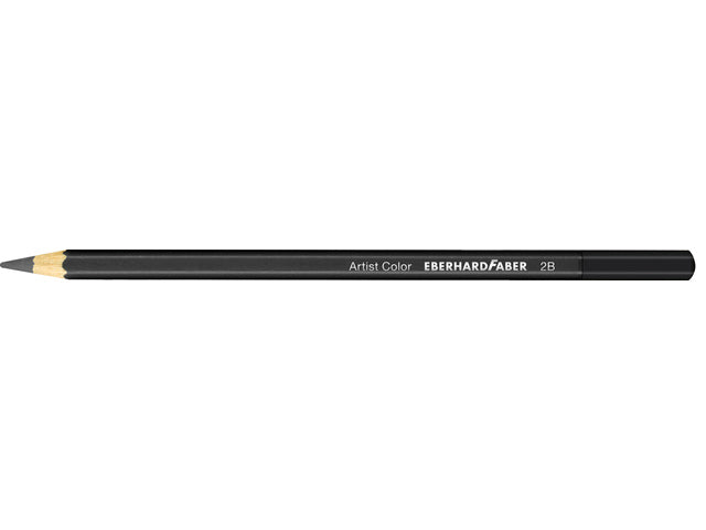 Potlood Eberhard Faber 2B gelakt 17,5cm