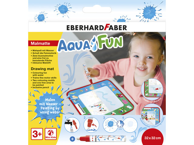 Tekenmat Eberhard Faber Aquafun 32x32cm inkl. 1 Wasserstift