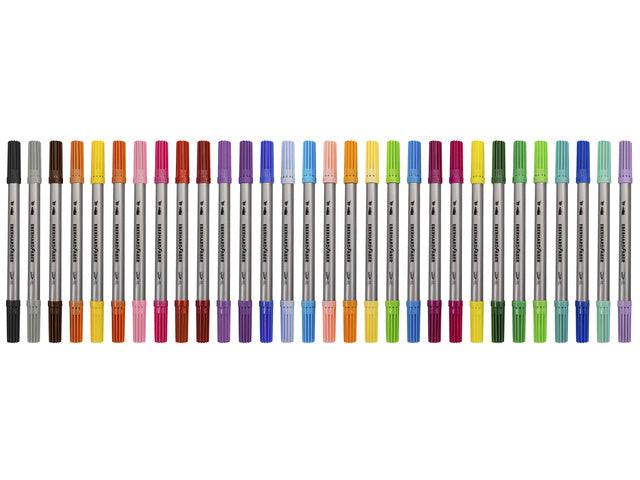 Viltstiften Eberhard Faber Duo 2 und 3-4 mm sortiertes Etui zu 30.