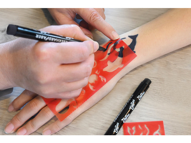 Tattoostift Eberhard Faber 2st. zwart op kaart.