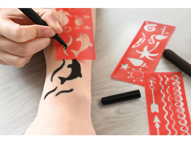 Tattoostift Eberhard Faber 2st. zwart op kaart.
