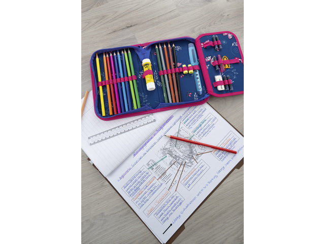 Etui Eberhard Faber gevuld 32 delig, 2 laags vlinders