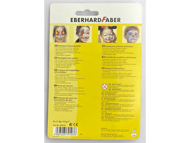 Schminkstiften Eberhard Faber Draibaar Set 6 Farben auf Blisterkarte