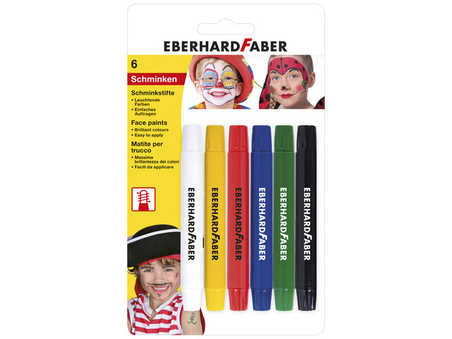 Schminkstiften Eberhard Faber Draibaar Set 6 Farben auf Blisterkarte