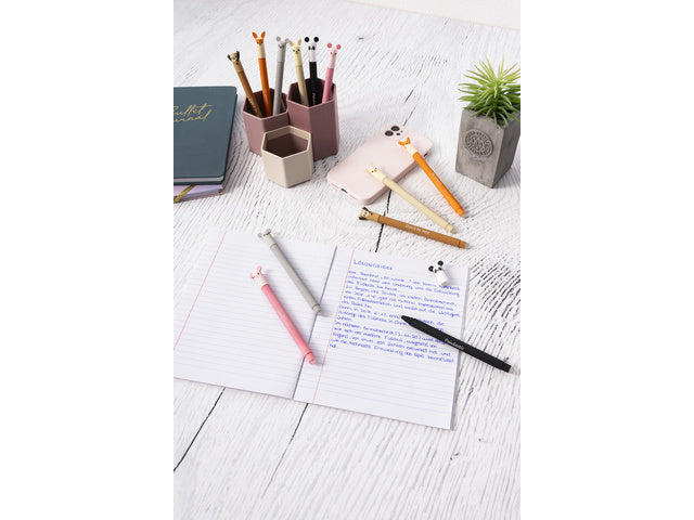 Gelschreiber Eberhard Faber Animal Erase-It. Schreibfarbe: blau. Text: Be Smart