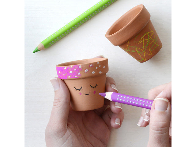 Kleurpotlood Faber-Castell Jumbo GRIP etui à 6 stuks